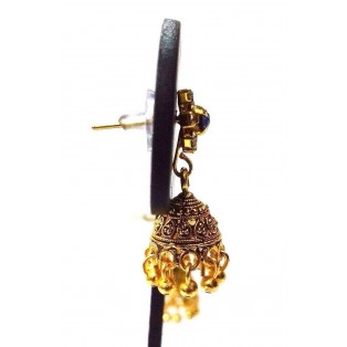 Golden Oxidized Earrings Jhumka Jhumki Ethnic Imitation Jewelry Drop Dangle EA68